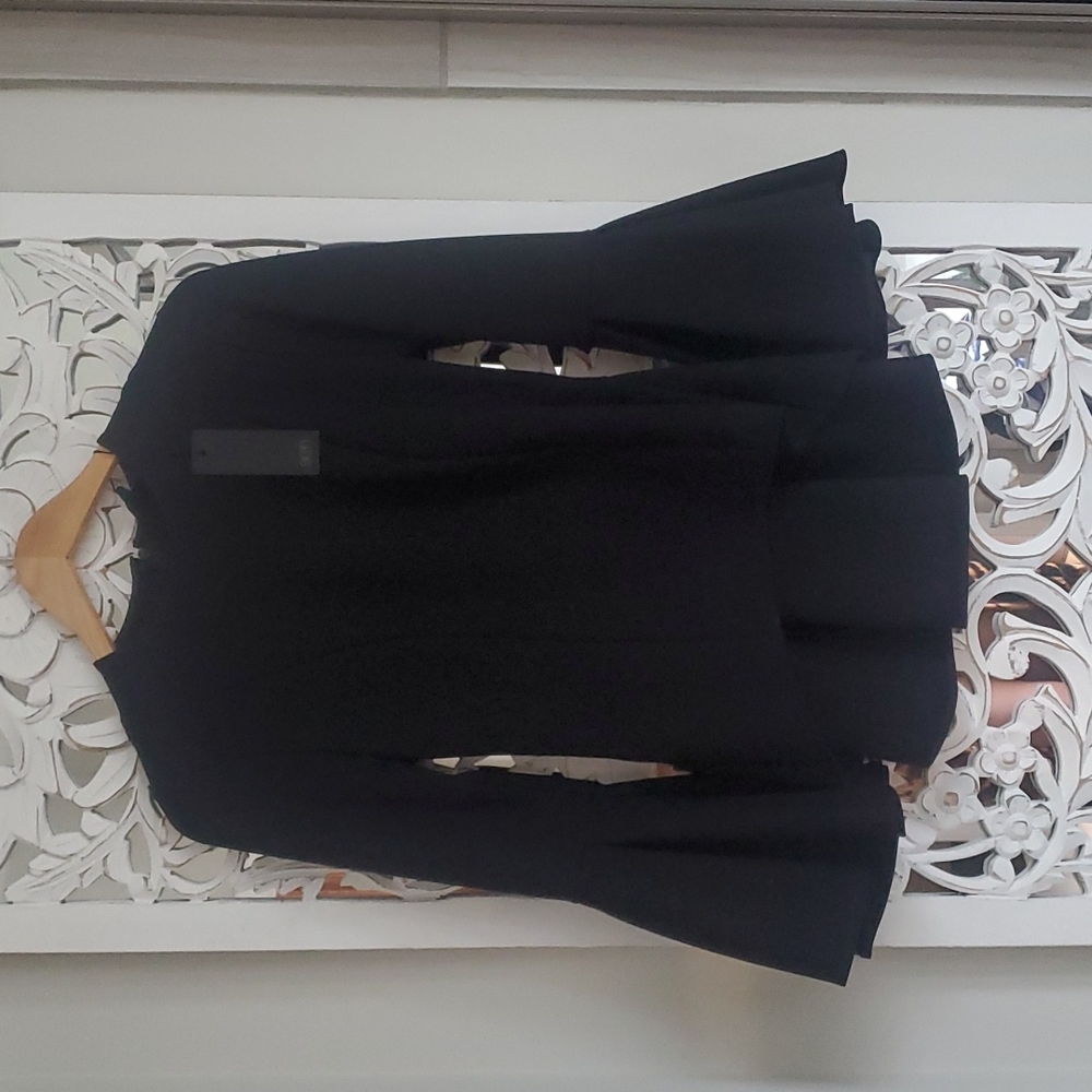SEN NWT peplum ruffle sleeve top